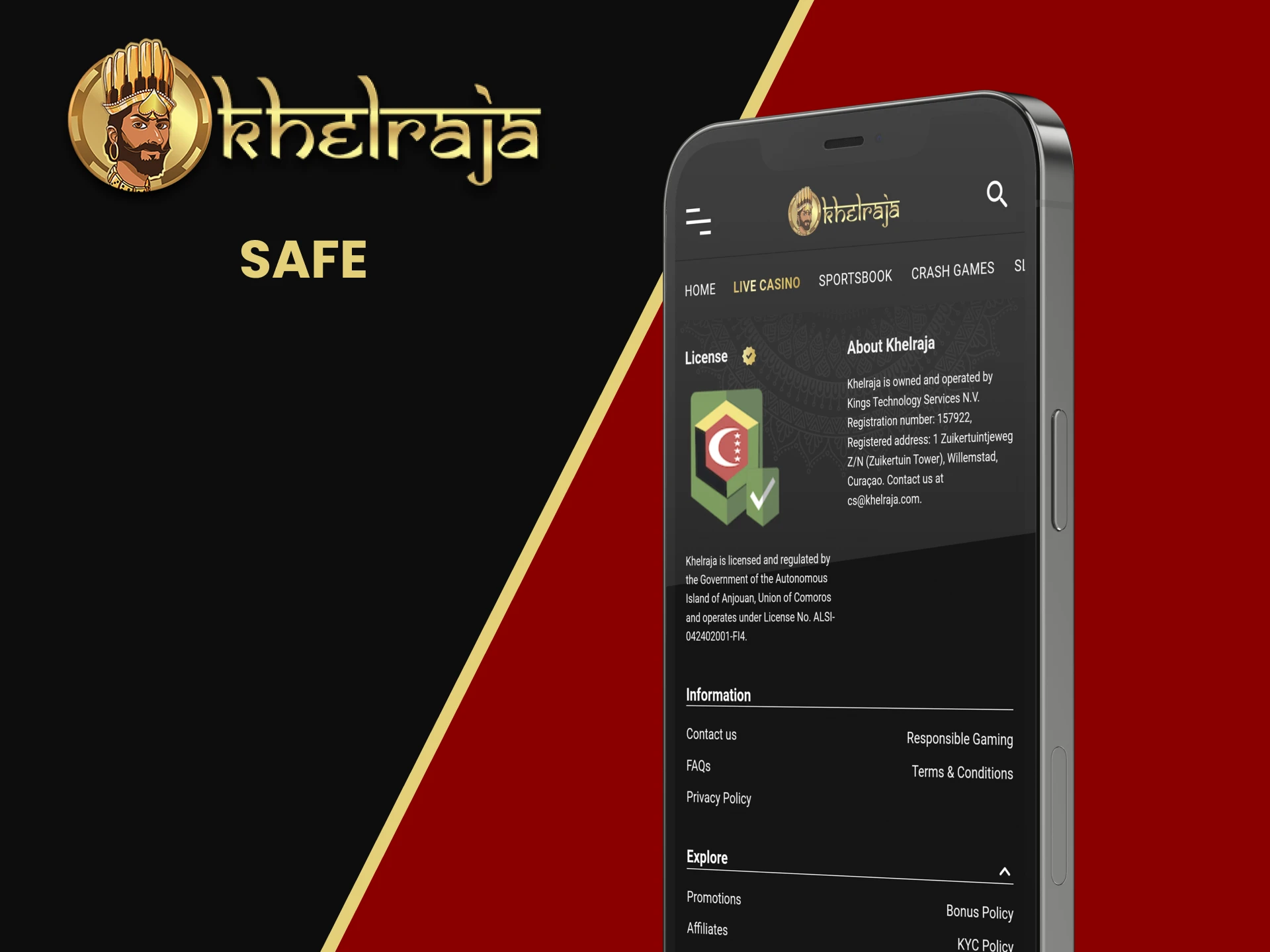 Khelraja app is legal and safe.