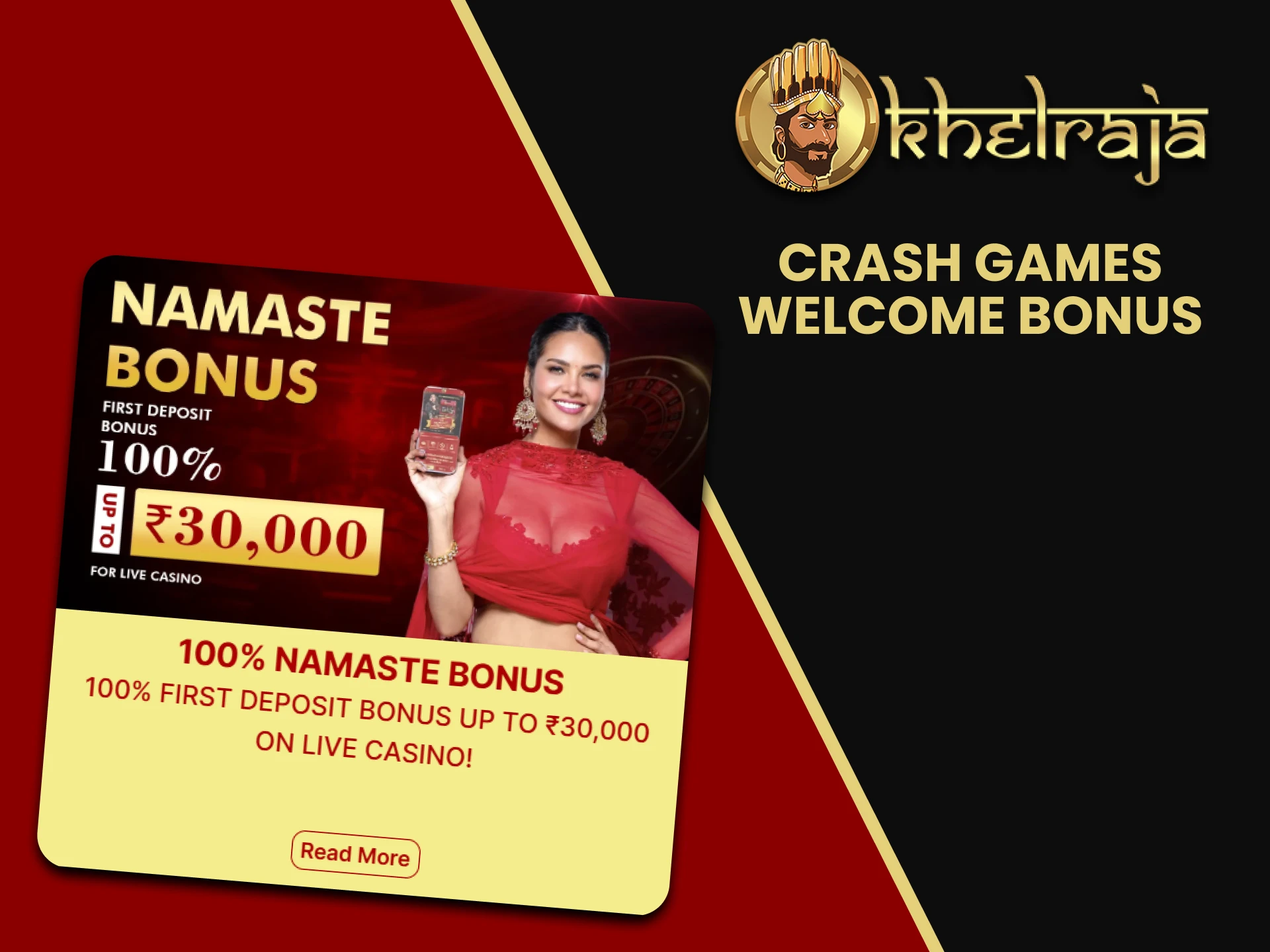 Khelraja gives bonuses to crash games players.