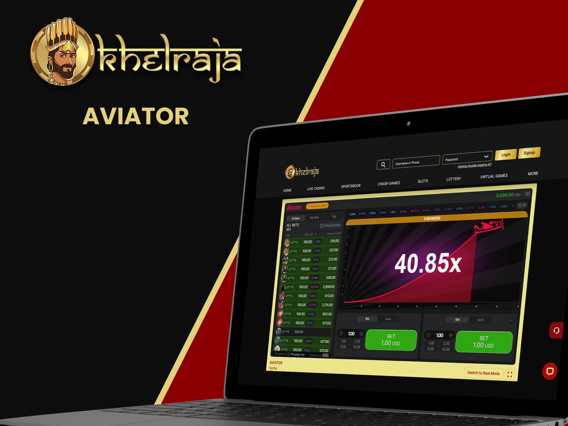 You won't regret playing Aviator on Khelraja.