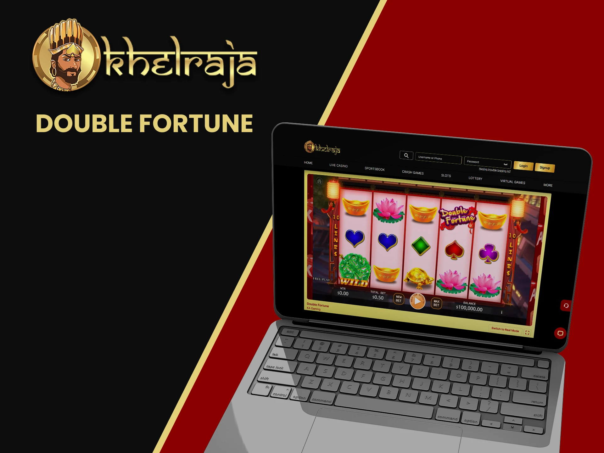 On Khelraja you can play Double Fortune.