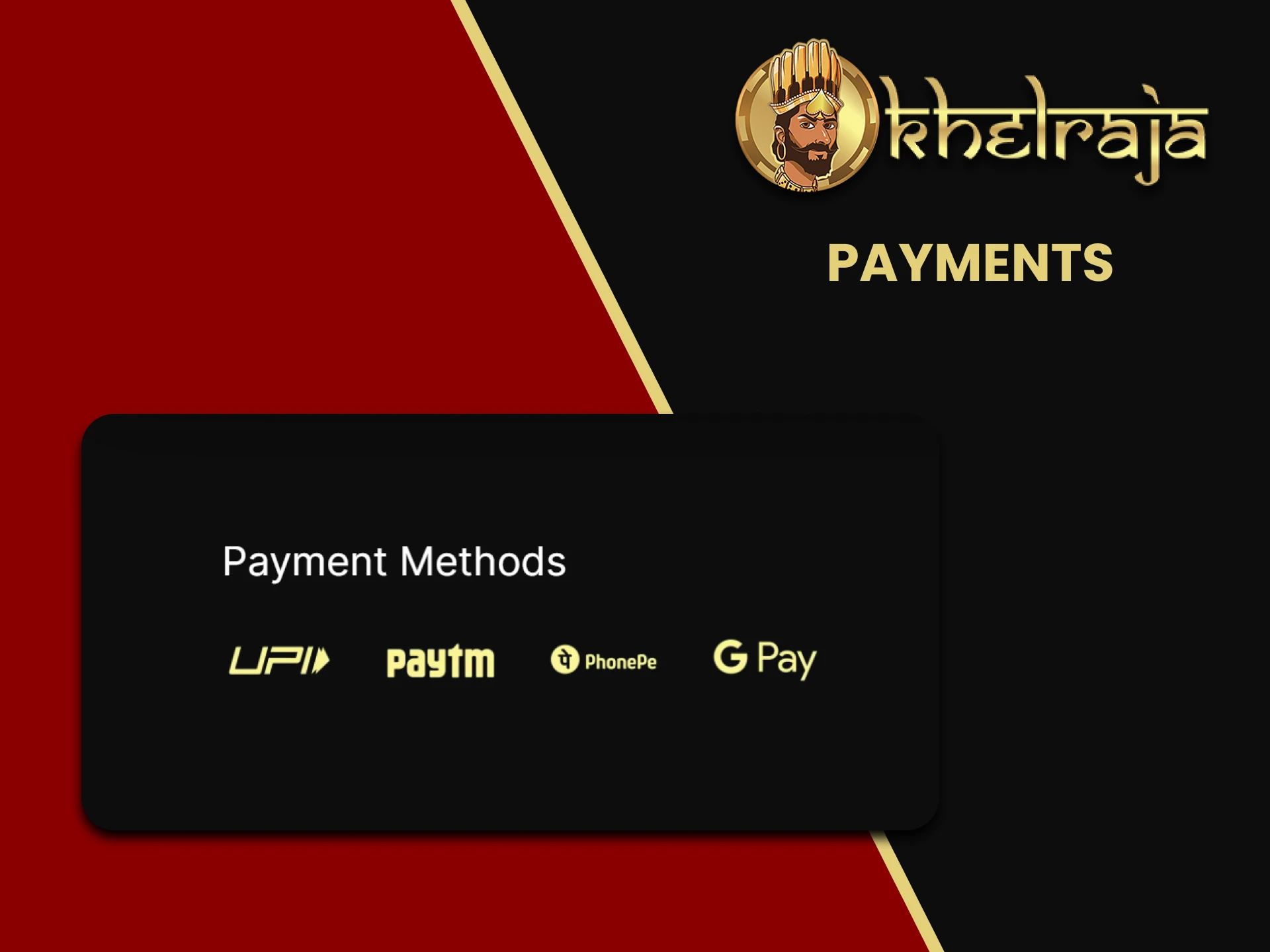 Choose your payment method for casino on Khelraja.