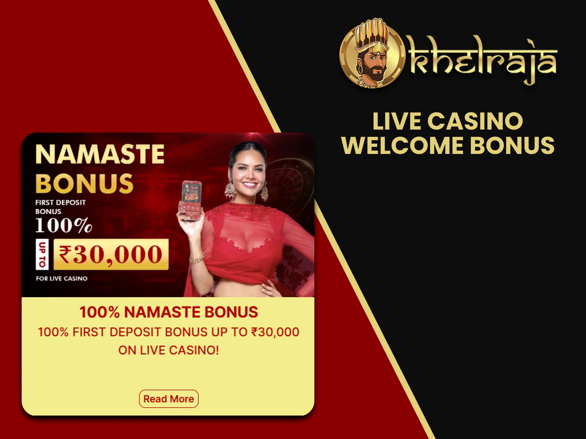 Claim your live casino bonus from Khelraja.