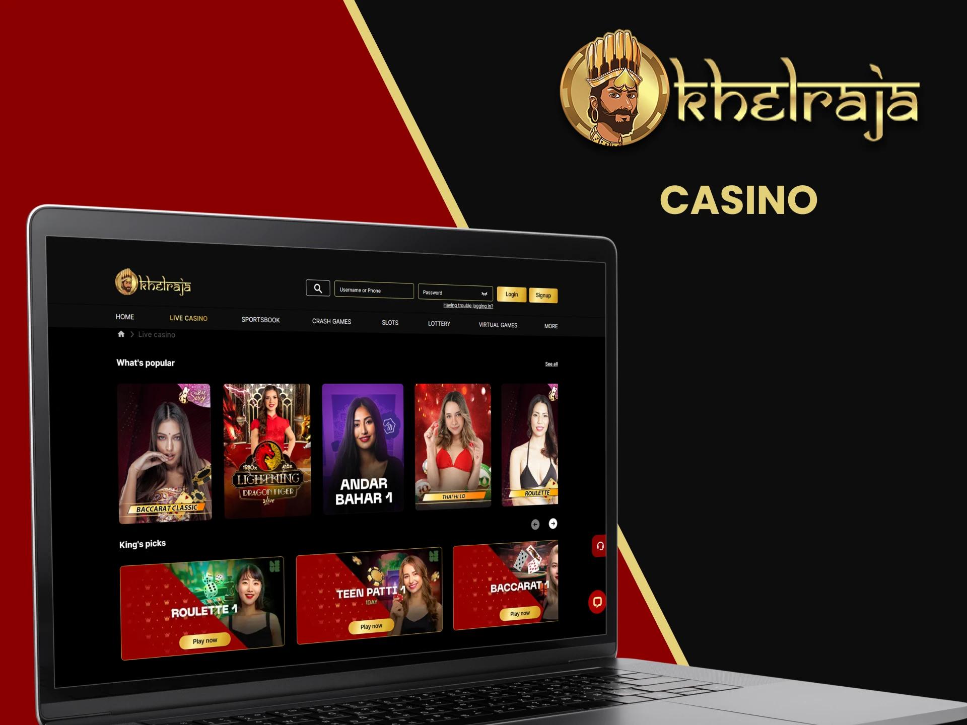 Play casino with Khelraja.