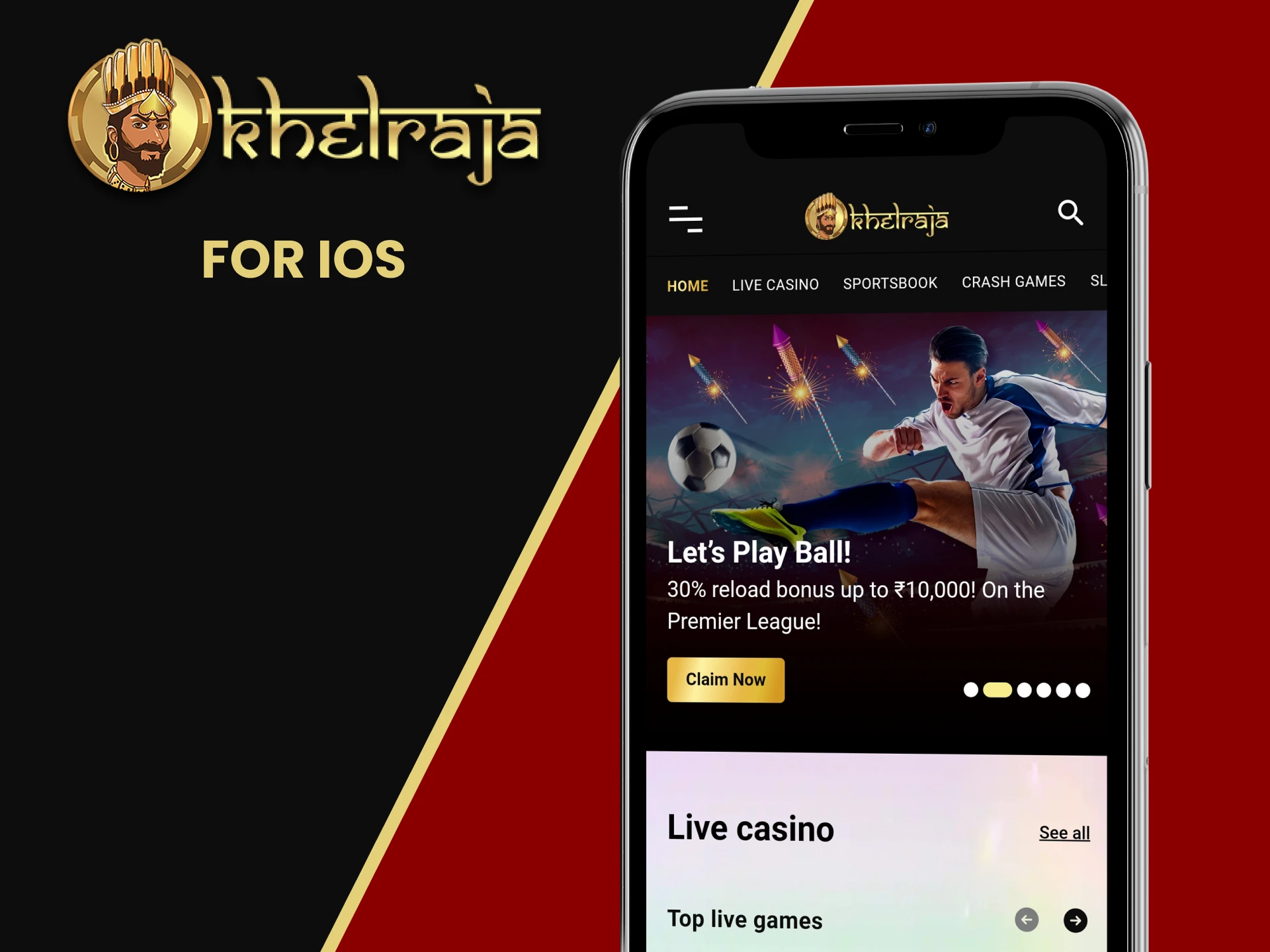 Download the Khelraja app for iOS.