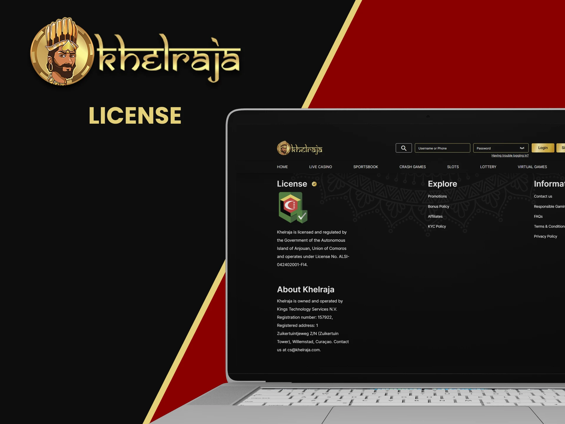 Khelraja has a special license.