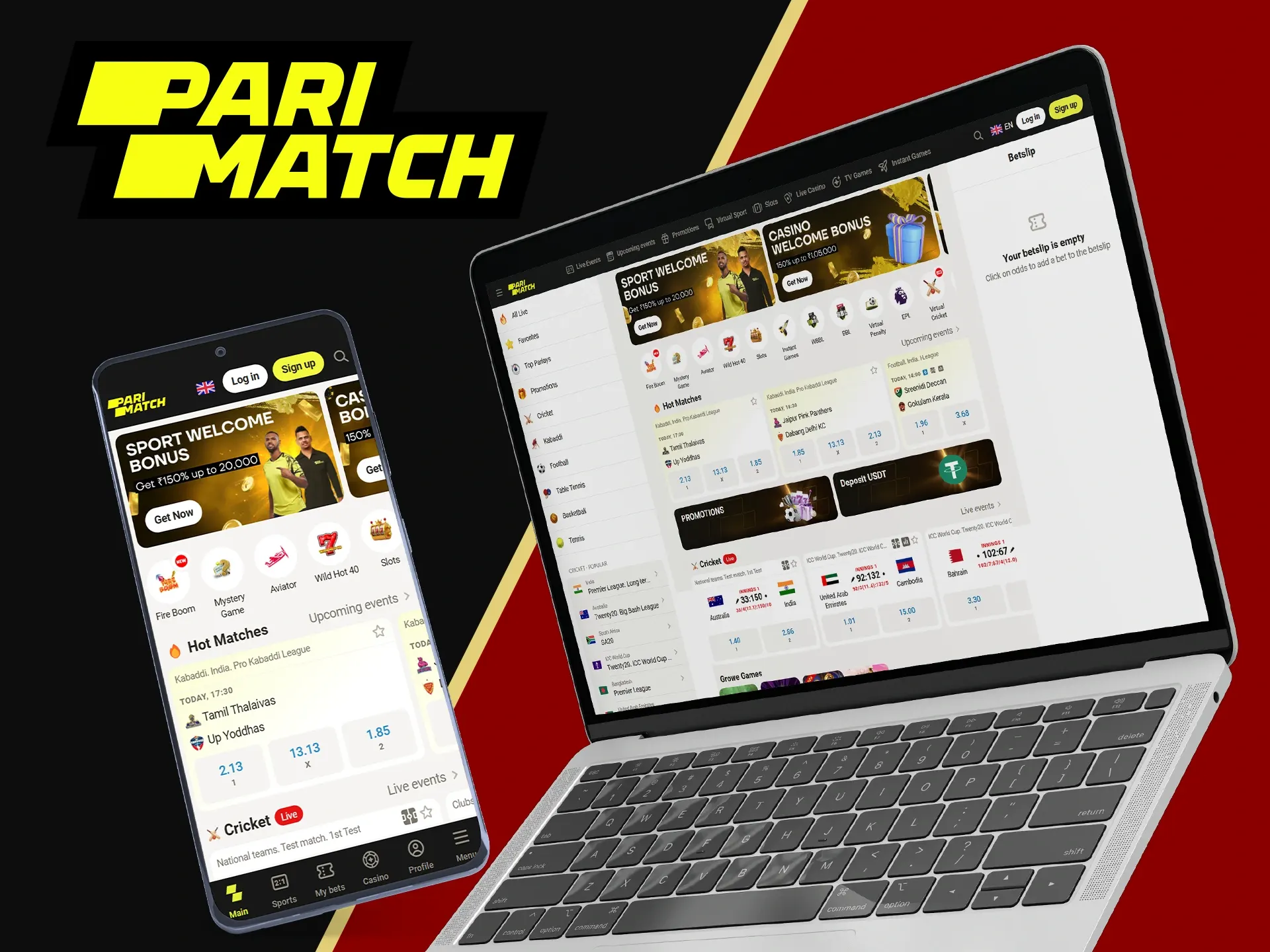 Parimatch is a reliable bookmaker for sports betting.
