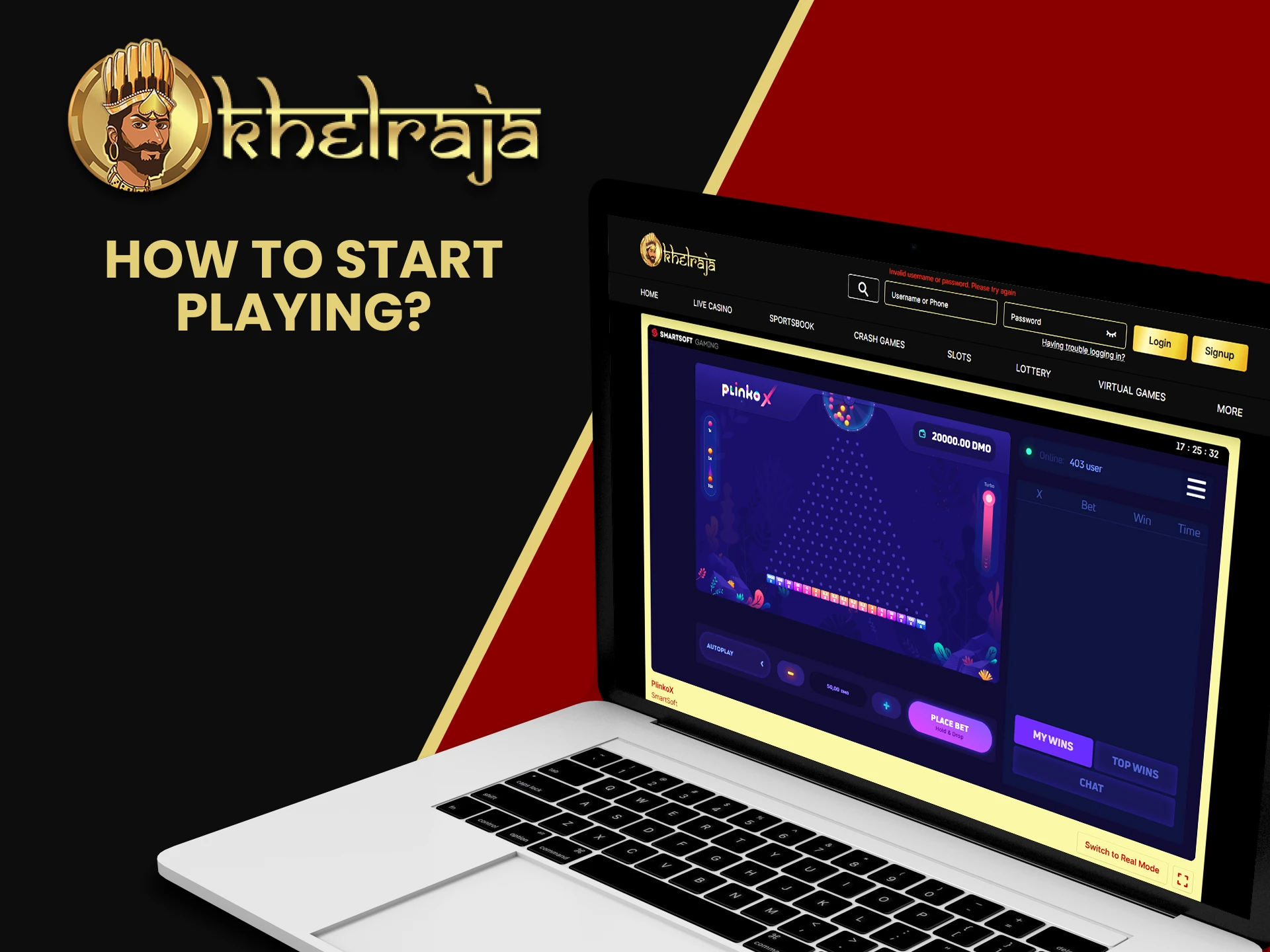 We will tell you how to start playing Crash games from Khelraja.