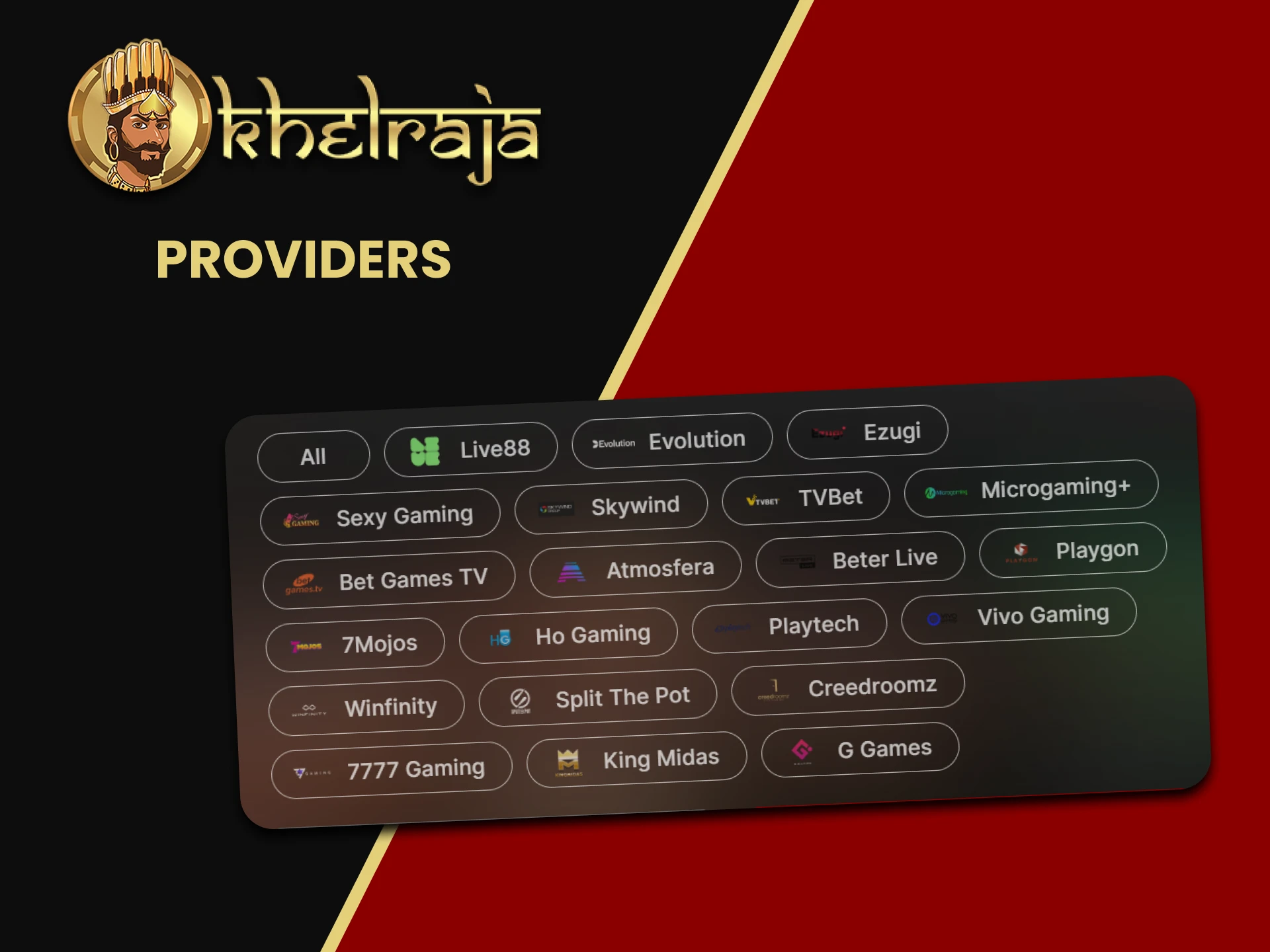 Choose the best provider for live casino games from Khelraja.