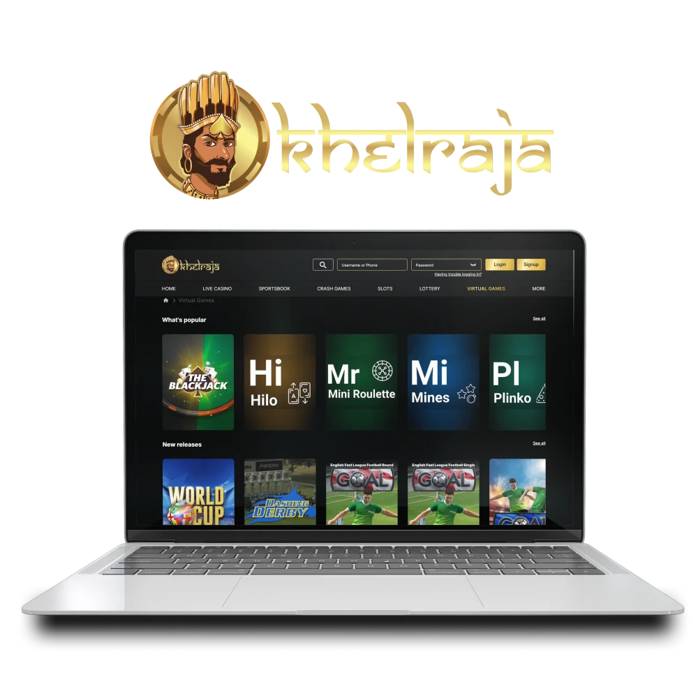 For games on Khelraja, choose virtual games.